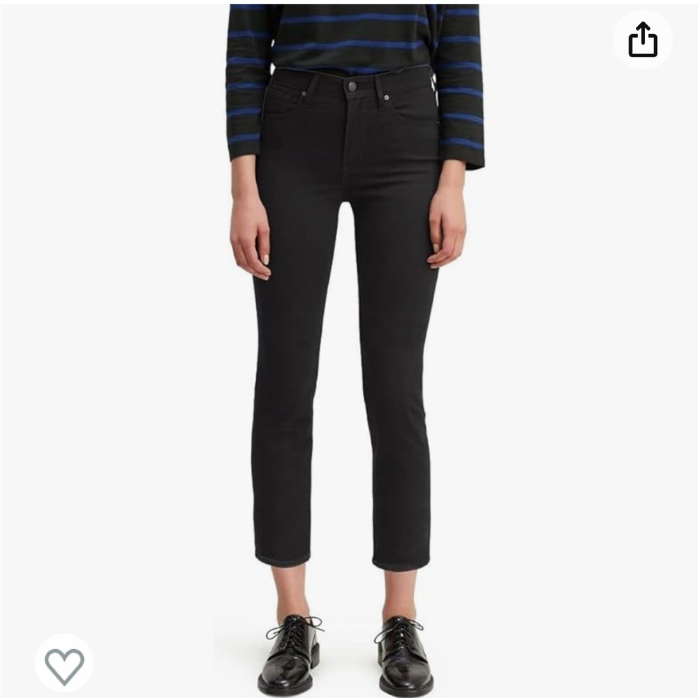 BNWT Black Levi’s 724 Straight Crop Jeans